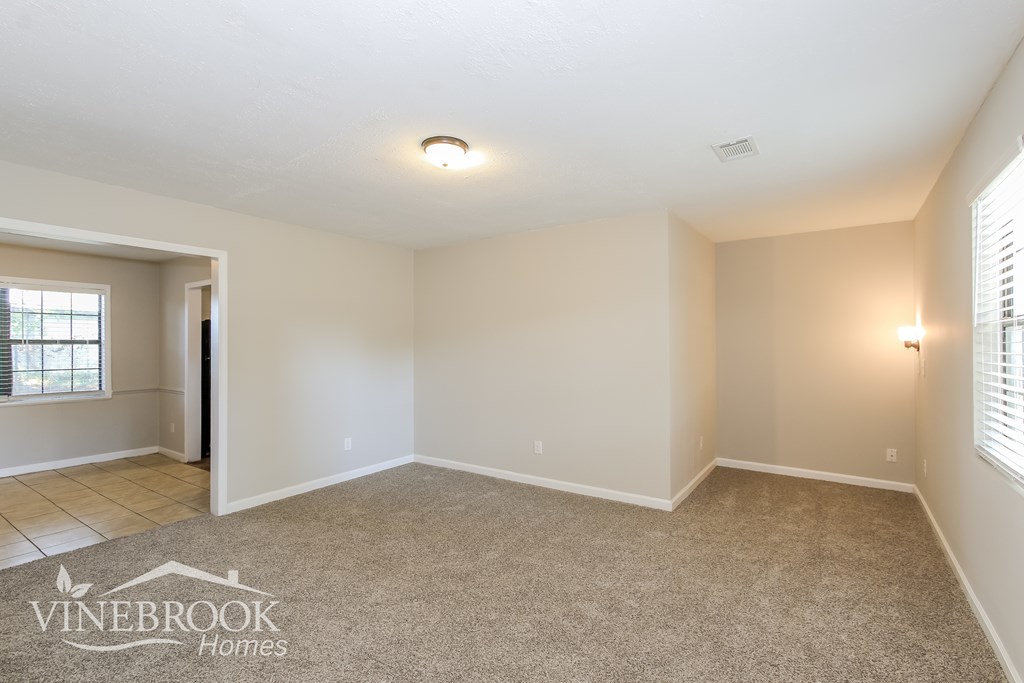 the living room and dining room are spacious and ready for you to use